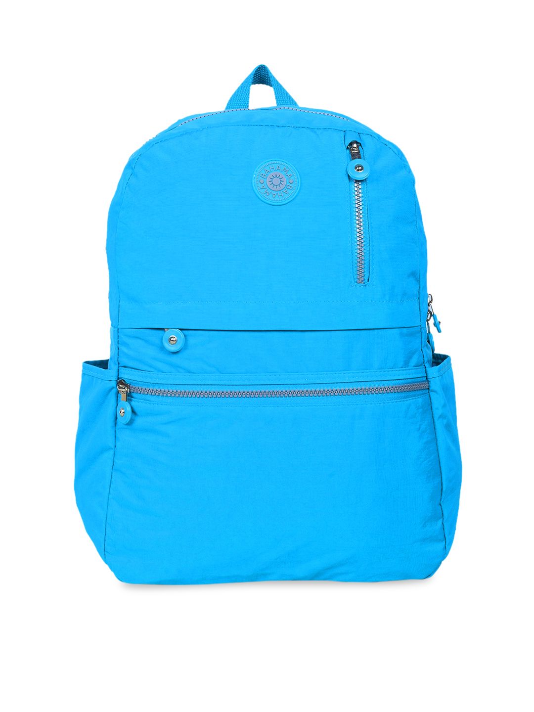 BAHAMA Crinkle Unisex Blue Solid Backpack Price in India