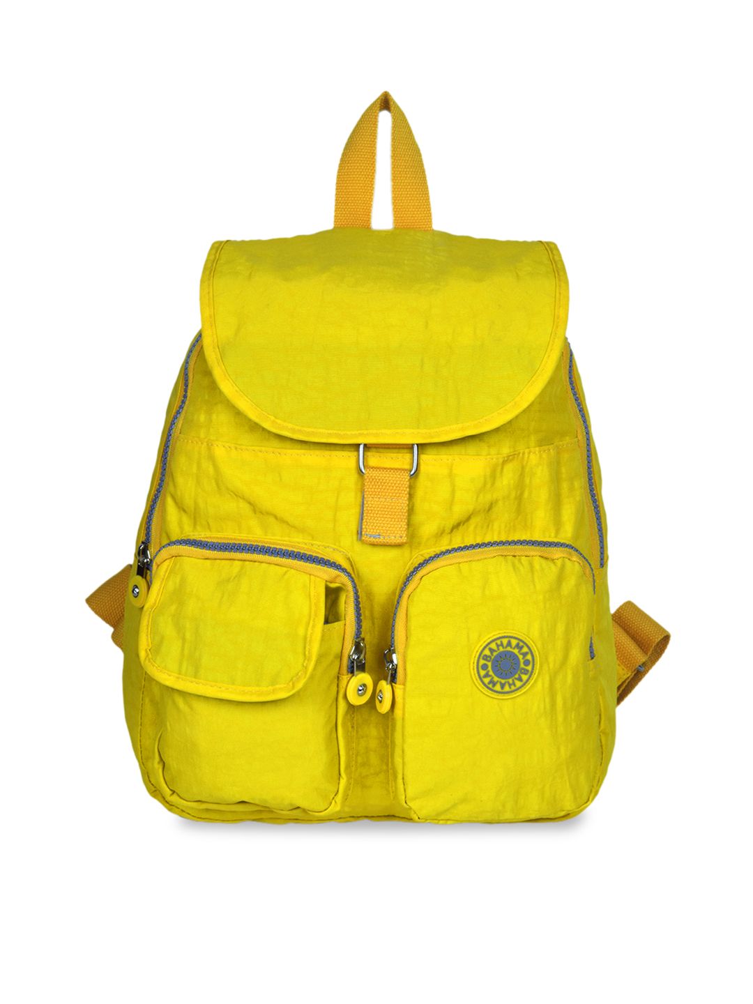 BAHAMA Crinkle Unisex Lime Green Solid Backpack Price in India