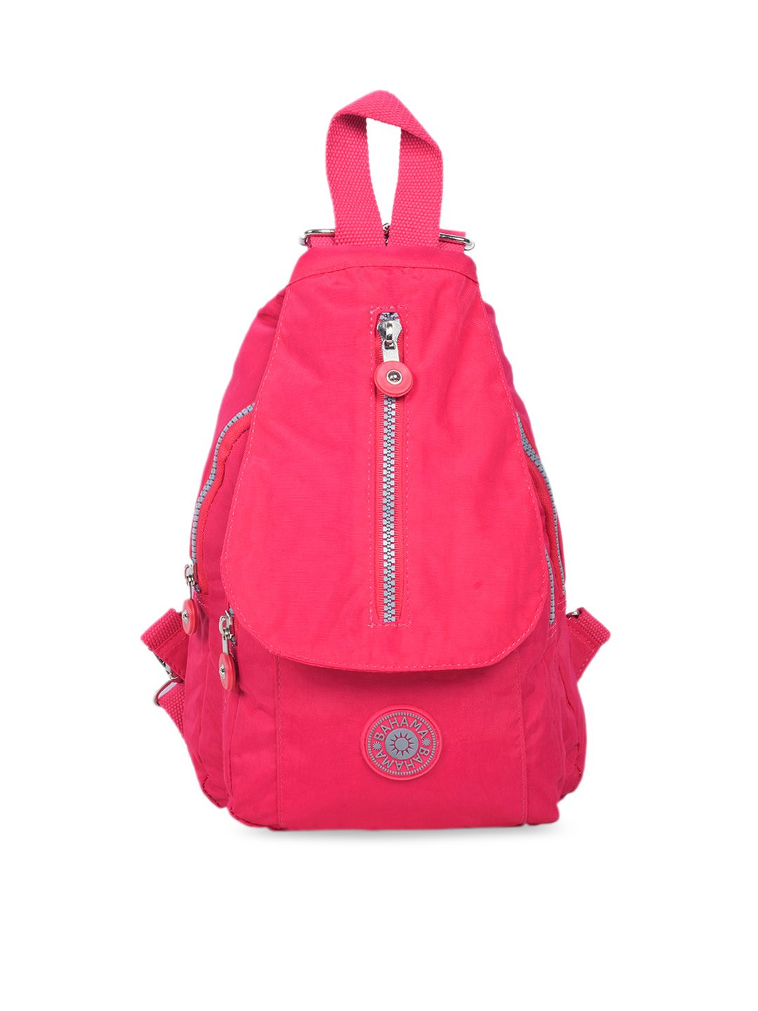 BAHAMA Crinkle Unisex Red Solid Backpack Price in India