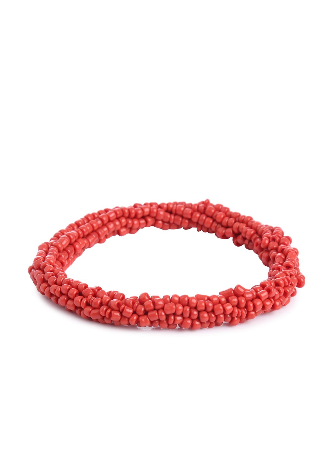 Bamboo Tree Jewels Red Elasticated Bracelet Price in India