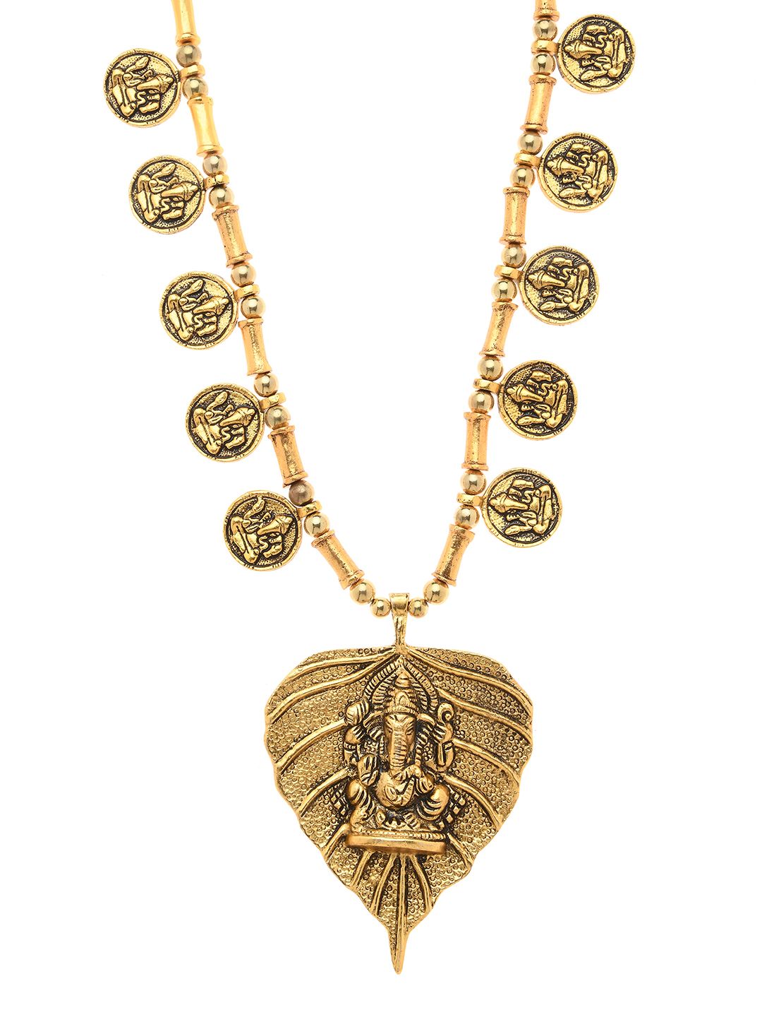 Bamboo Tree Jewels Gold-Toned Handcrafted Necklace Price in India