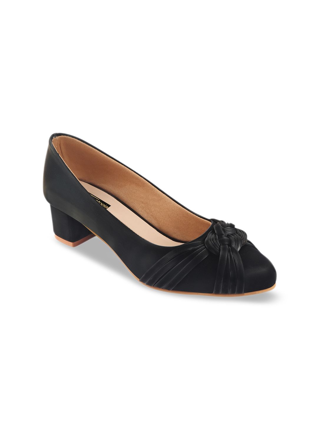 Shoetopia Women Black Solid Pumps Price in India