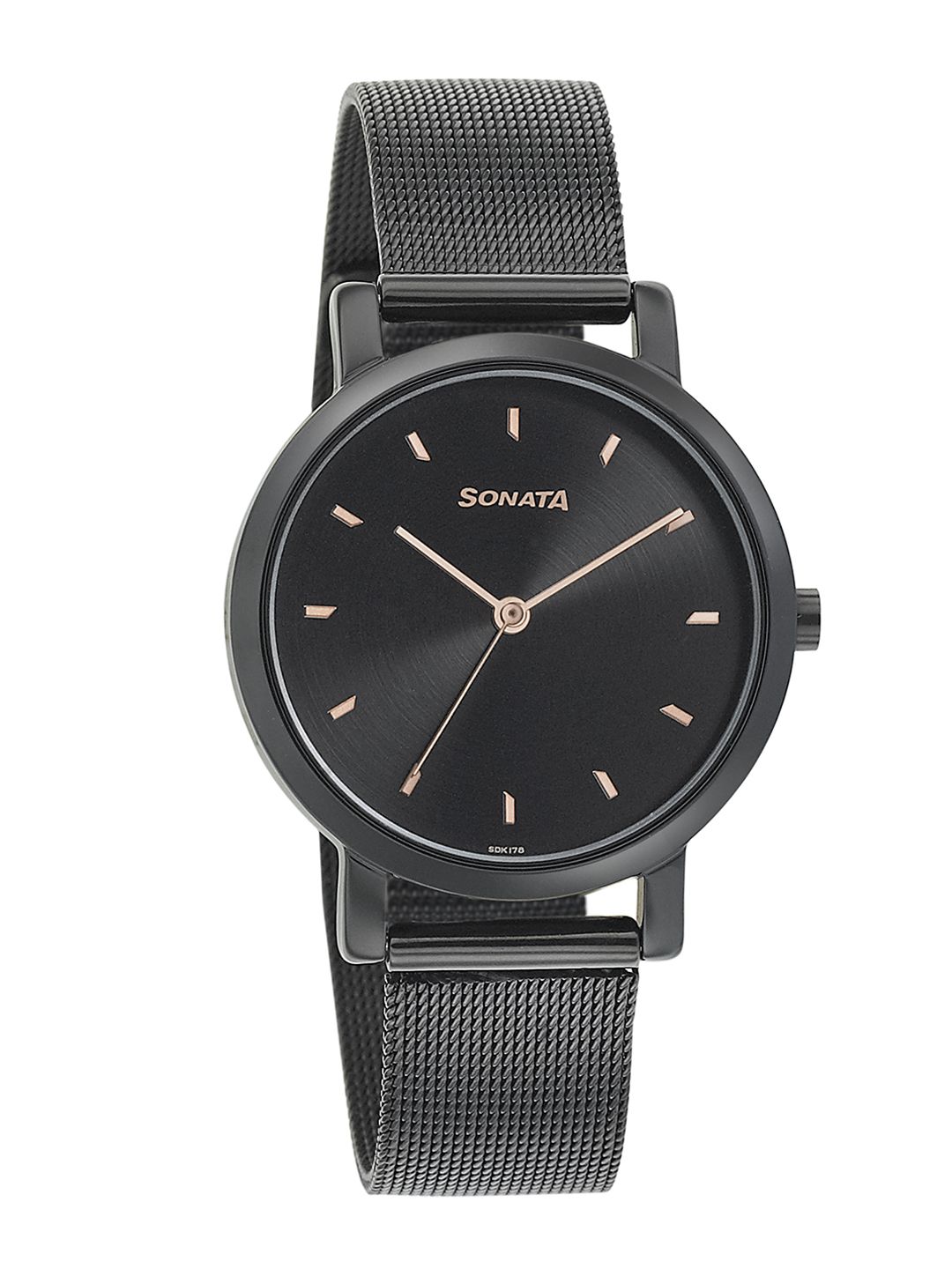 Sonata Onyx Women Black Analogue watch 8164NM02 Price in India