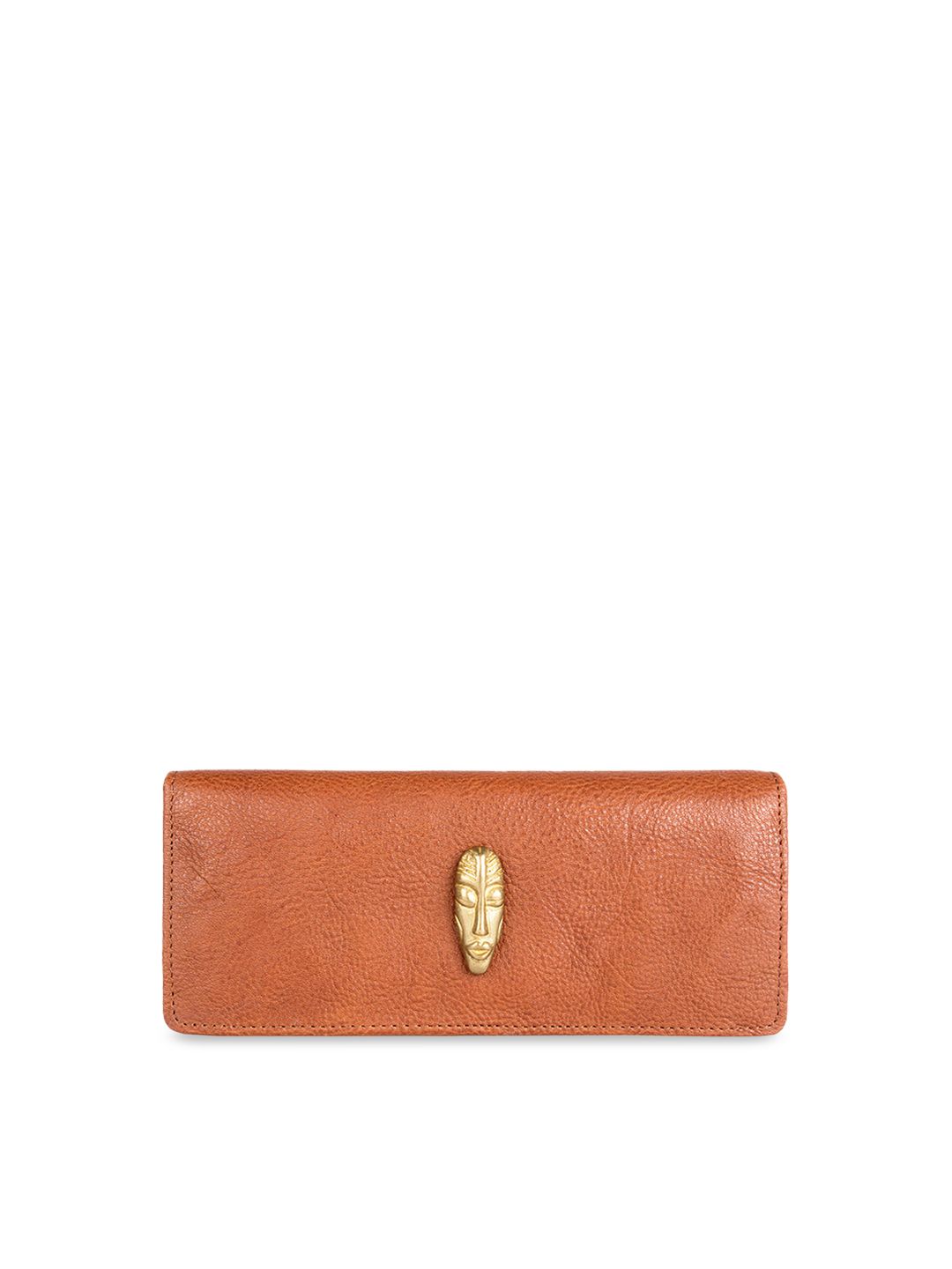 Hidesign Women Tan Brown Solid Leather Two Fold Wallet Price in India