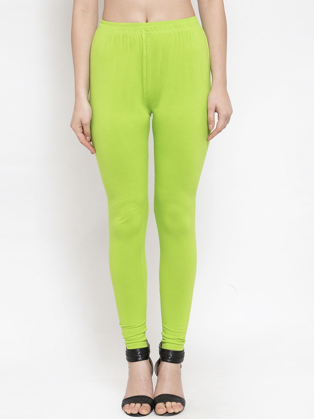 TAG 7 Women Green Solid Ankle-Length Leggings Price in India