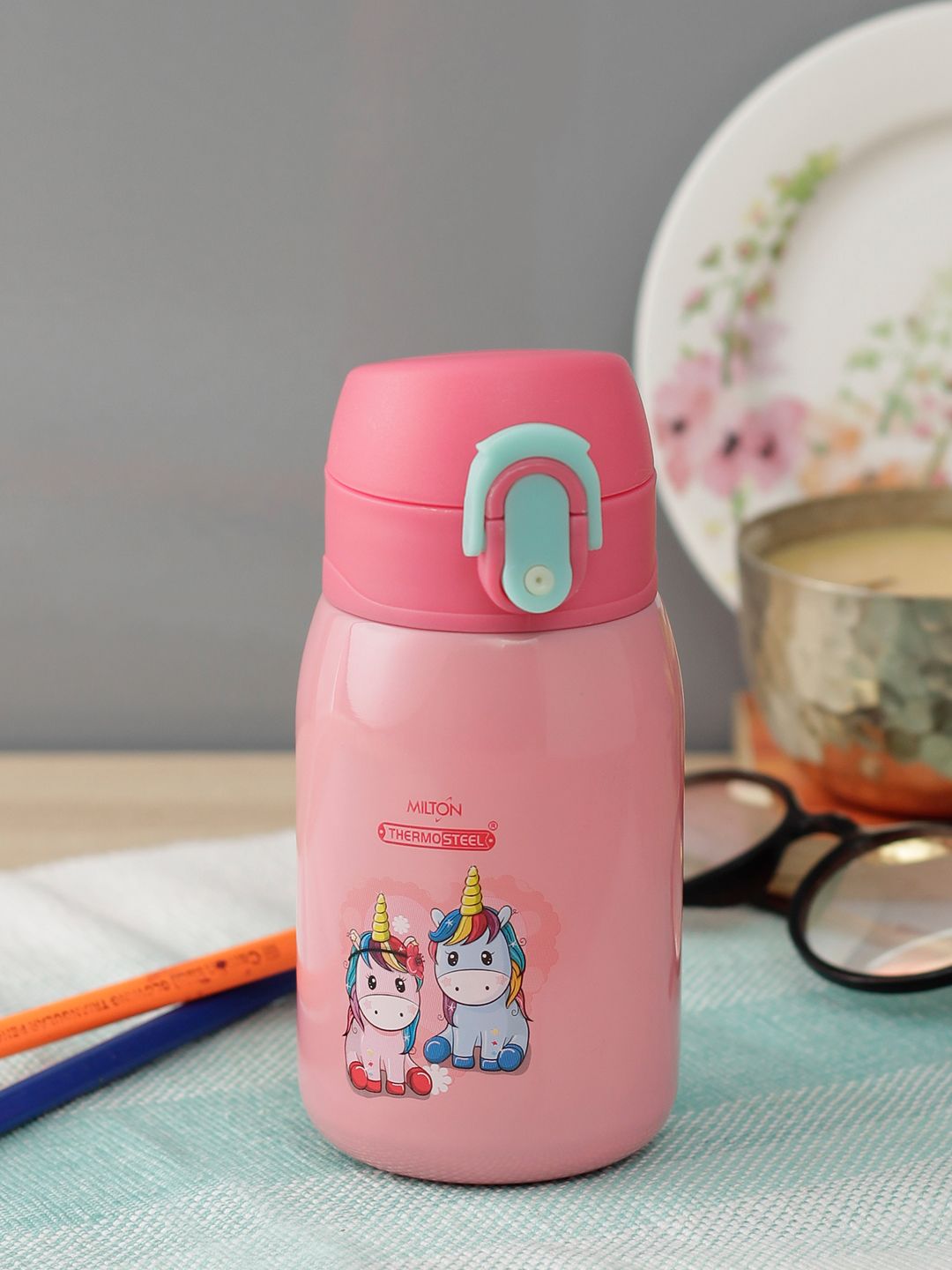 Milton Unisex Pink Jolly-275 Thermosteel Water Sipper Bottle 230ml Price in India