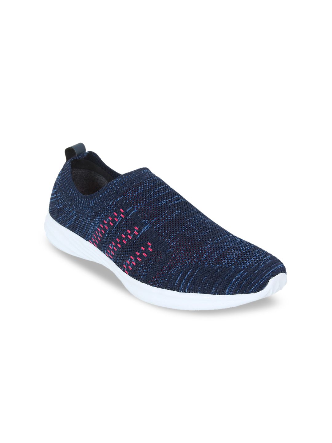 OFF LIMITS Women Navy Blue & Red Mesh Walking Shoes Price in India