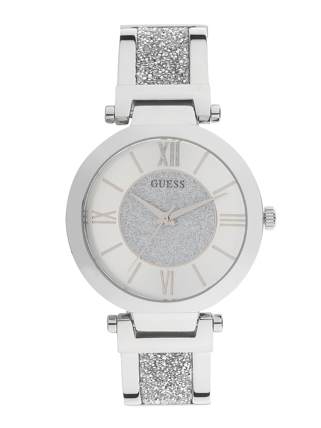 GUESS Women Silver-Toned Analogue Watch W1288L1 Price in India