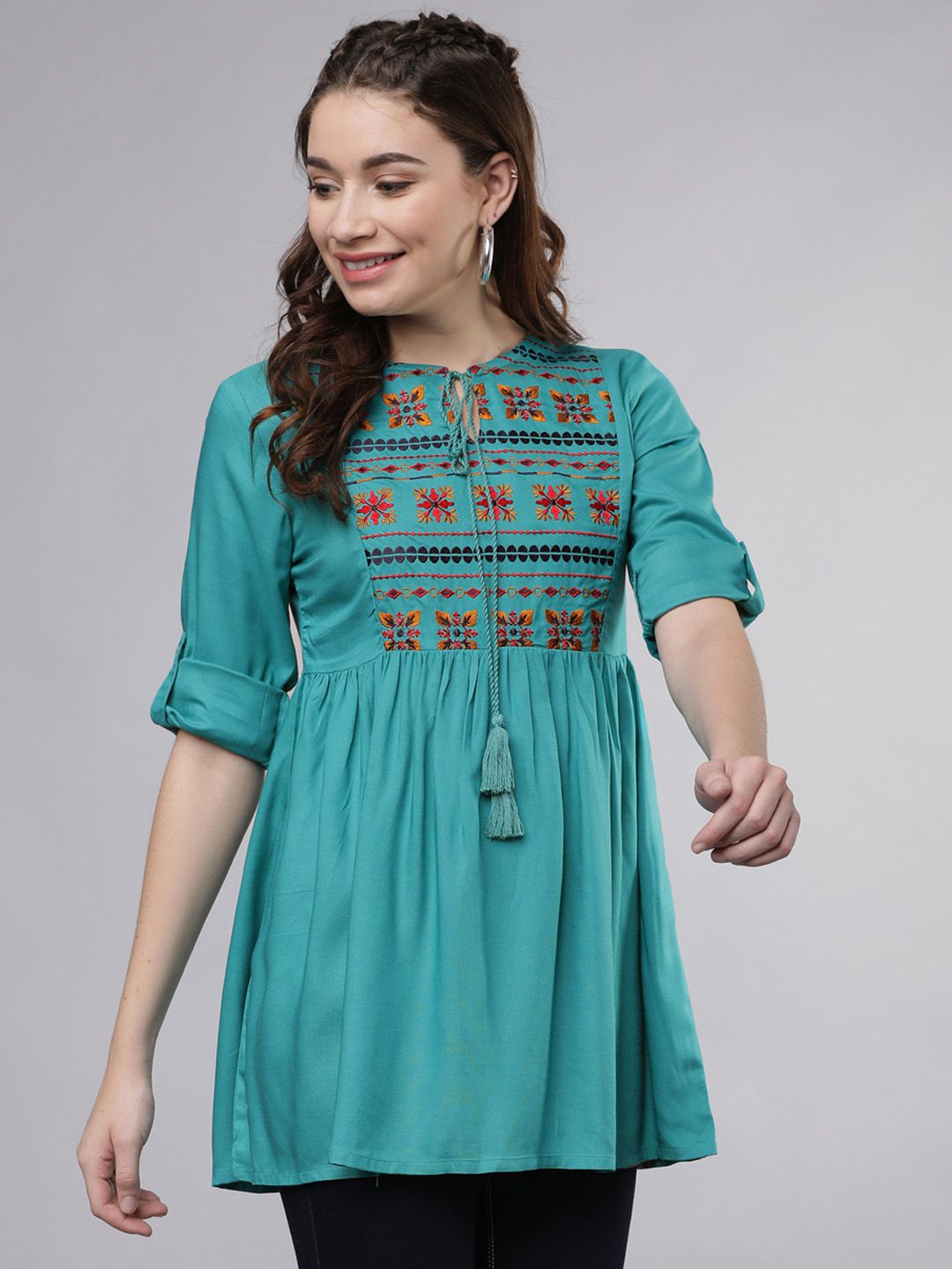 Vishudh Blue Solid Tunic Price in India