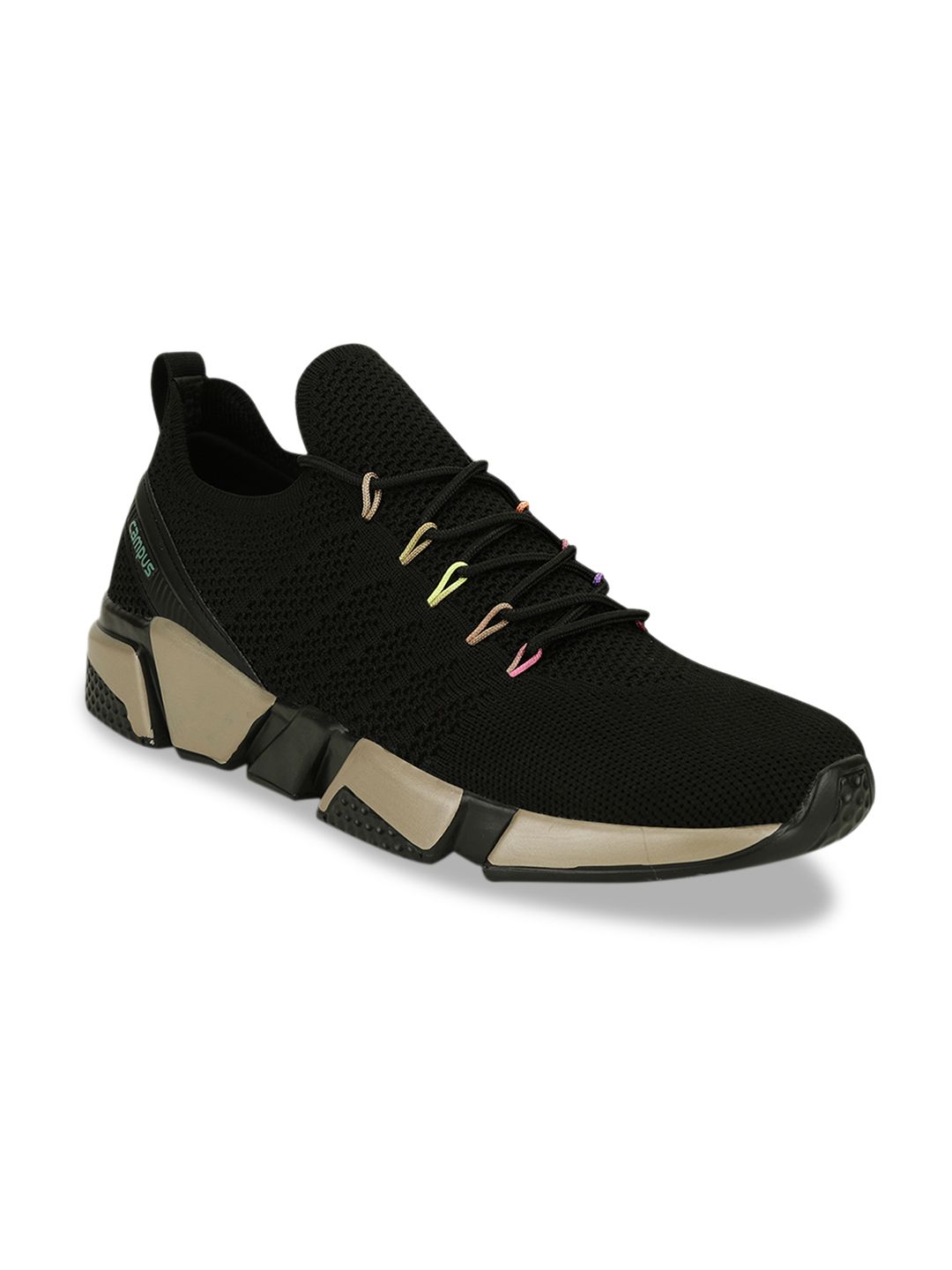 Campus Women Black Mesh Mid-Top Running Shoes Price in India