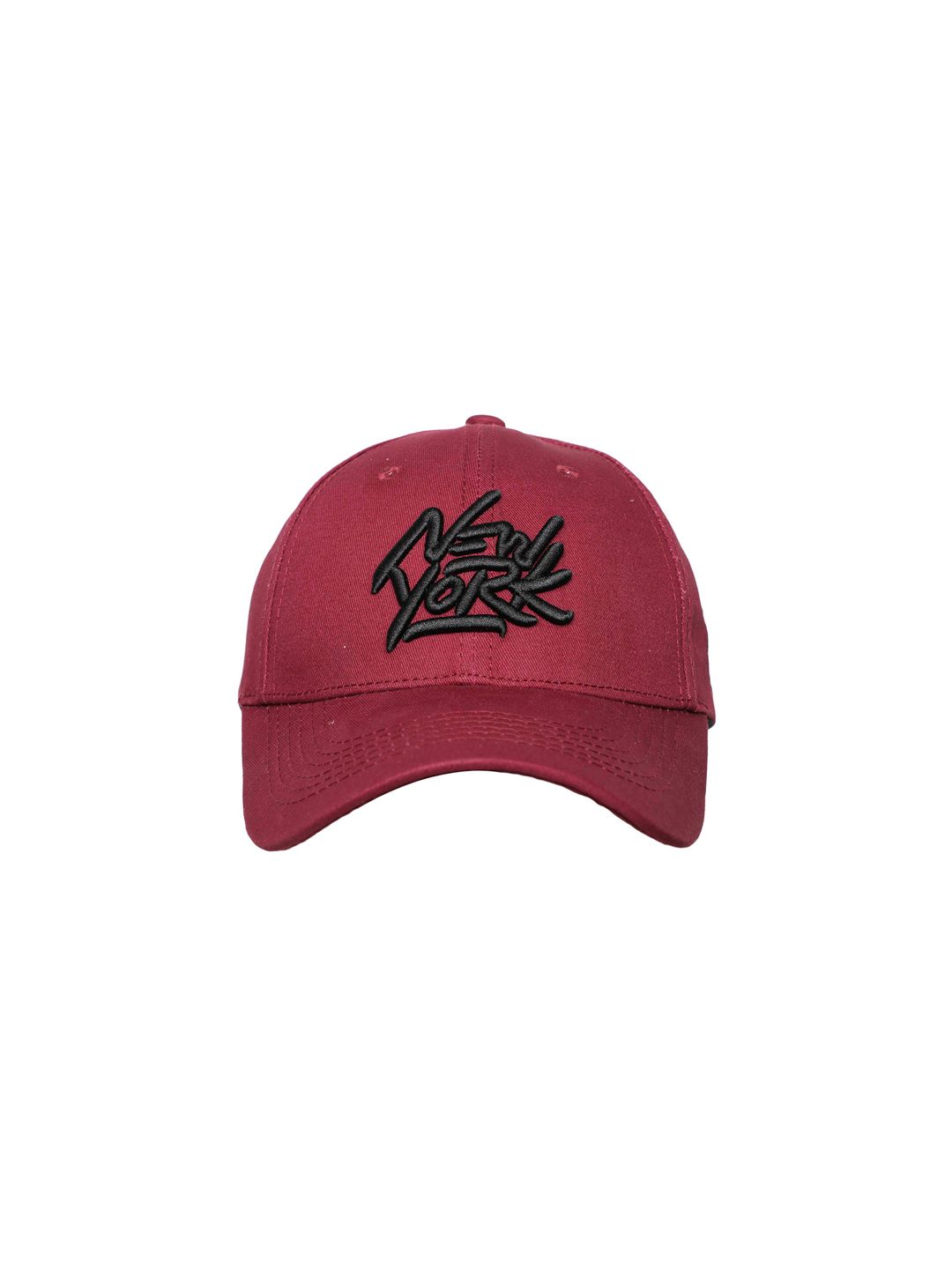 FabSeasons Unisex Maroon Embroidered Baseball Cap Price in India
