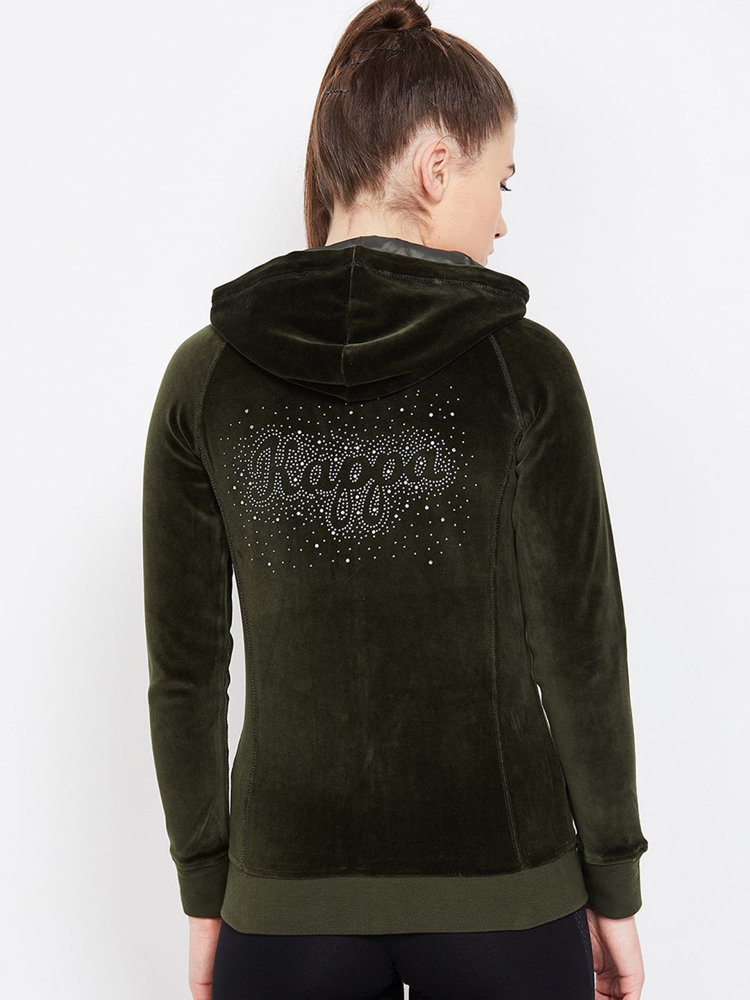 olive green kappa hoodie