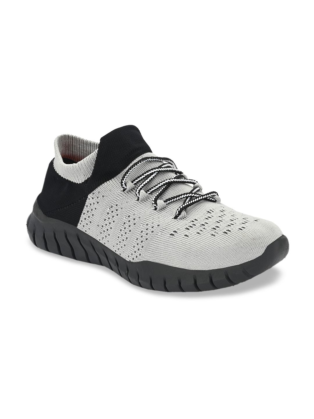 MENGLER Men Grey Textile Walking Shoes