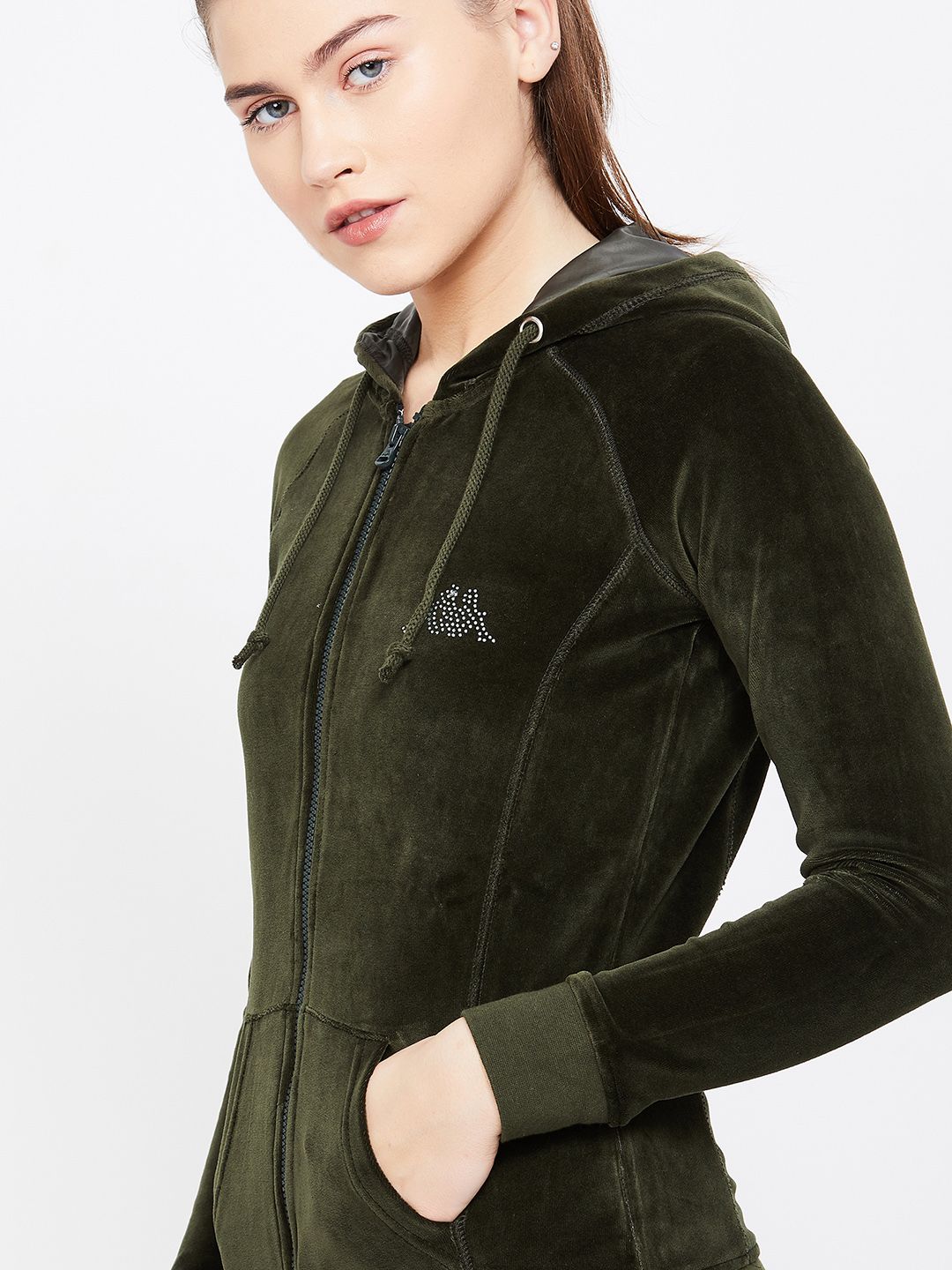 olive green kappa hoodie