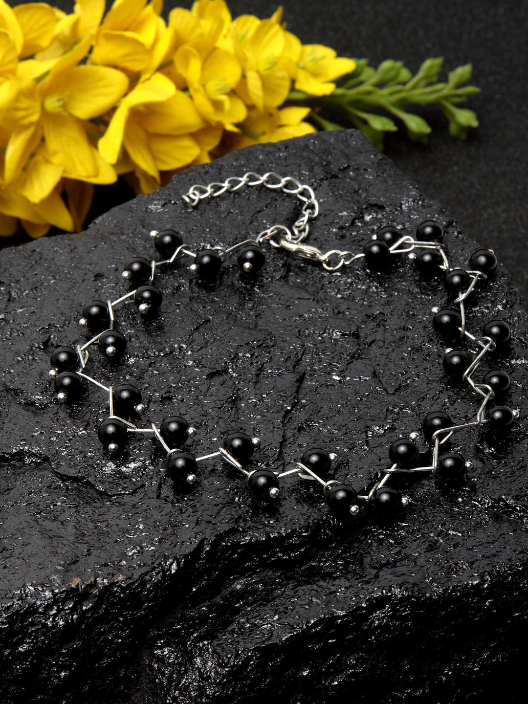 Ferosh Women Black Pearl Choker Necklace Price in India