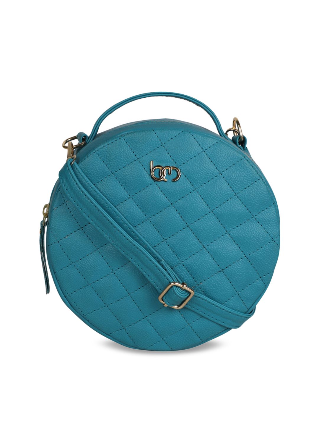Bagsy Malone Turquoise Blue Solid Sling Bag Price in India
