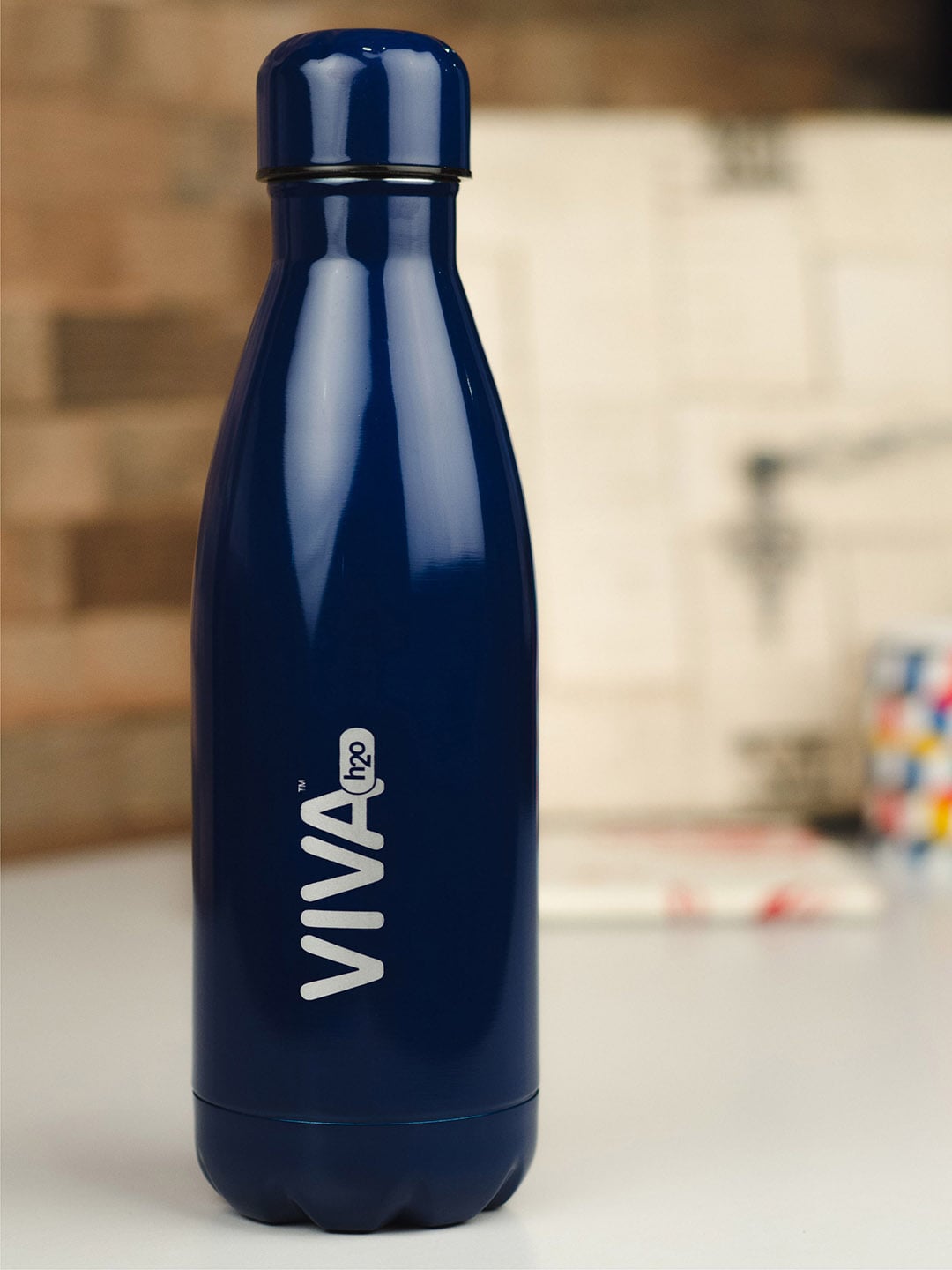 VIVA h2o Blue Solid Stainless Steel Vaccum Insulated Water Bottle 500 ml Price in India