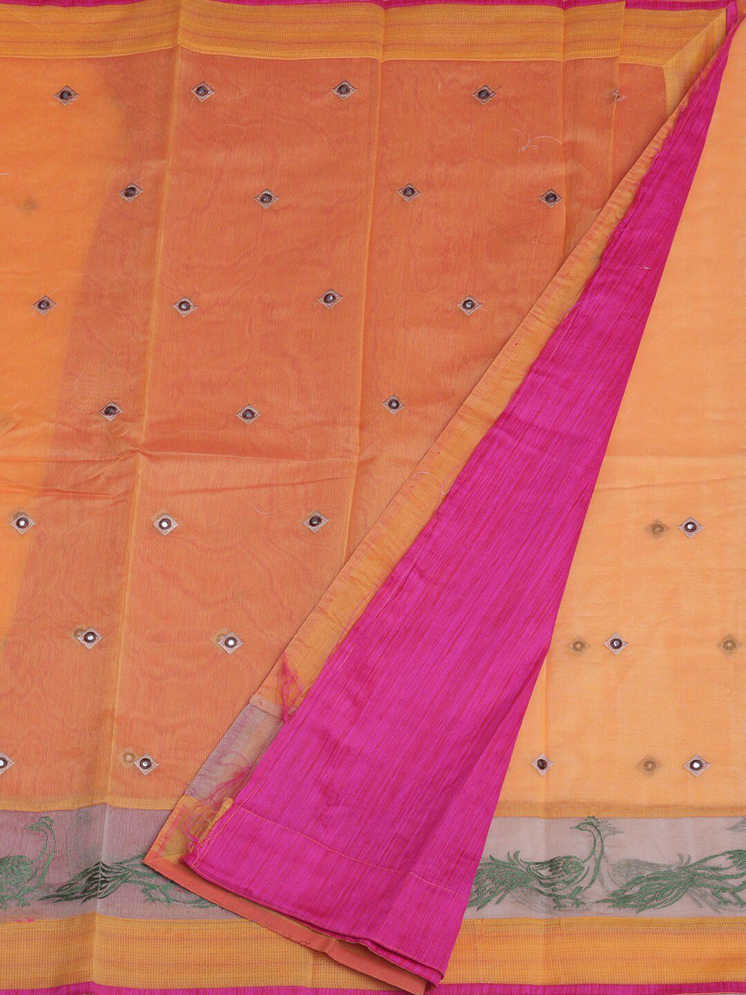 Pothys Peach-Coloured Woven Design Supernet Saree