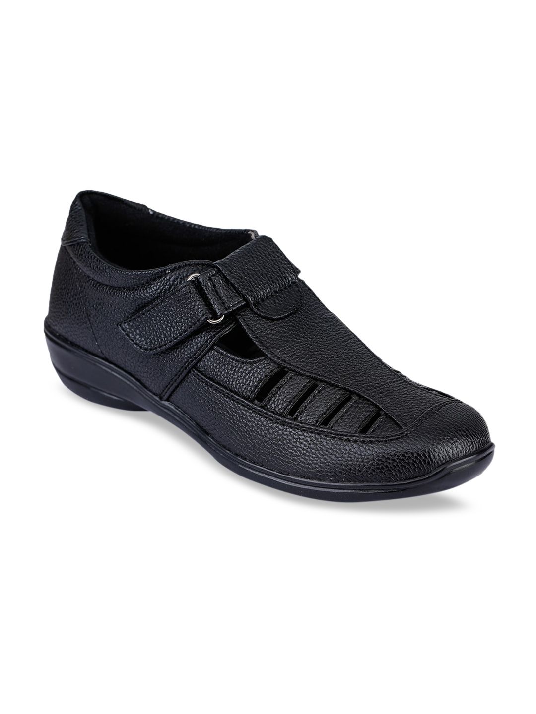 VALIOSAA Women Black Lightweight Textured Monks Price in India