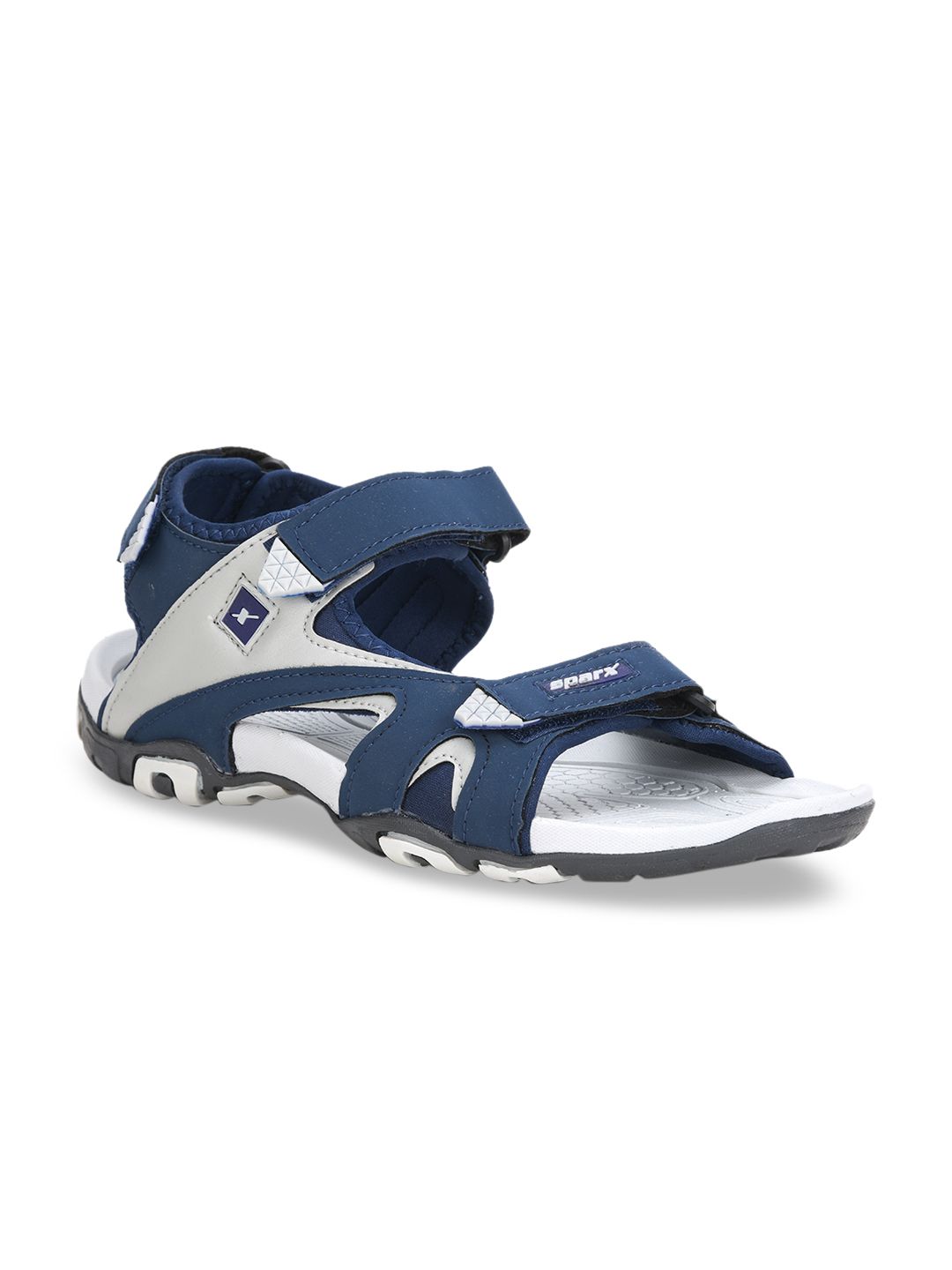 Sparx Men Blue & Grey Solid Sports Sandals