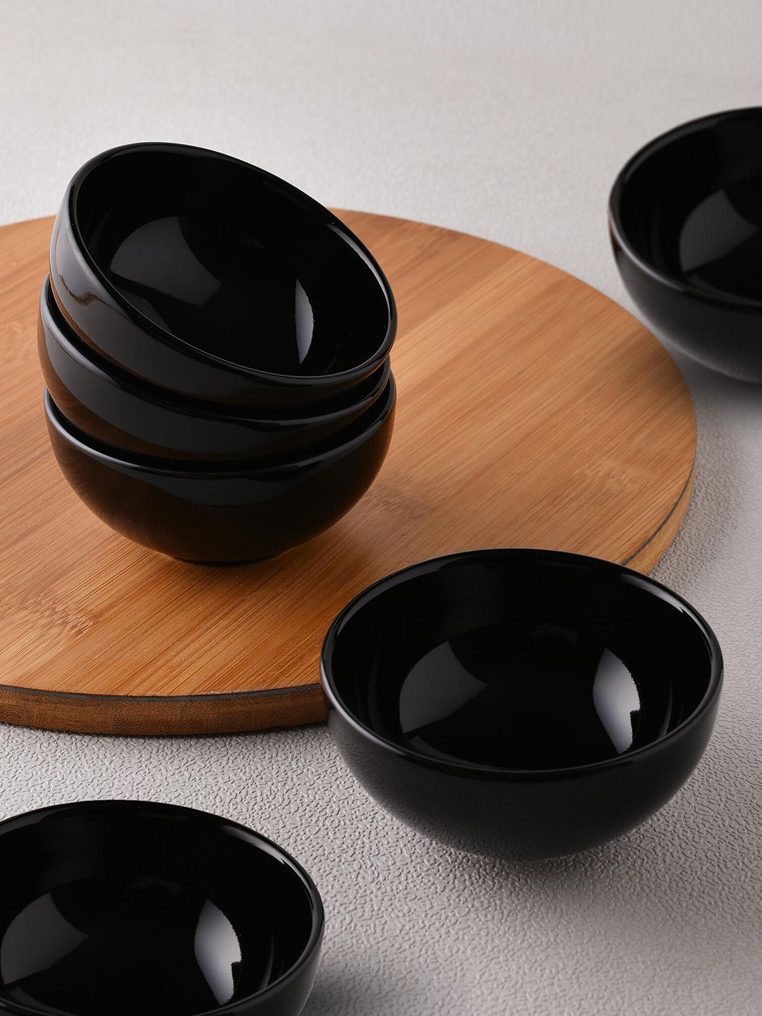 Ariane Set of 6 Black Porcelain Bowls Price in India