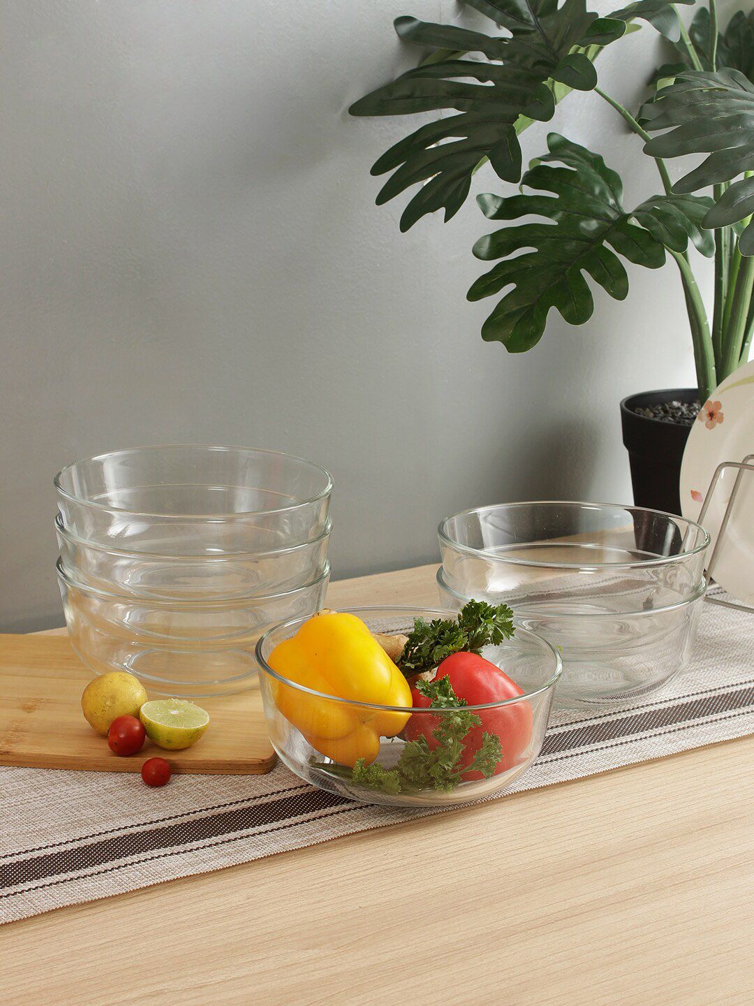 Ocean 6 Pieces Transparent Glass Bowls Price in India