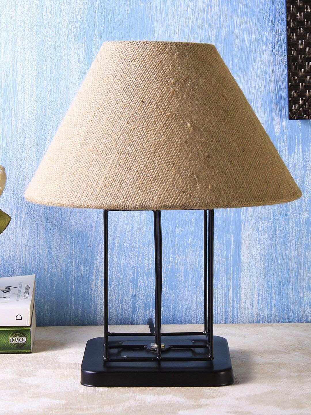Devansh Warm Yellow Metal Frustum Solid High Quality Electrical Table Lamps