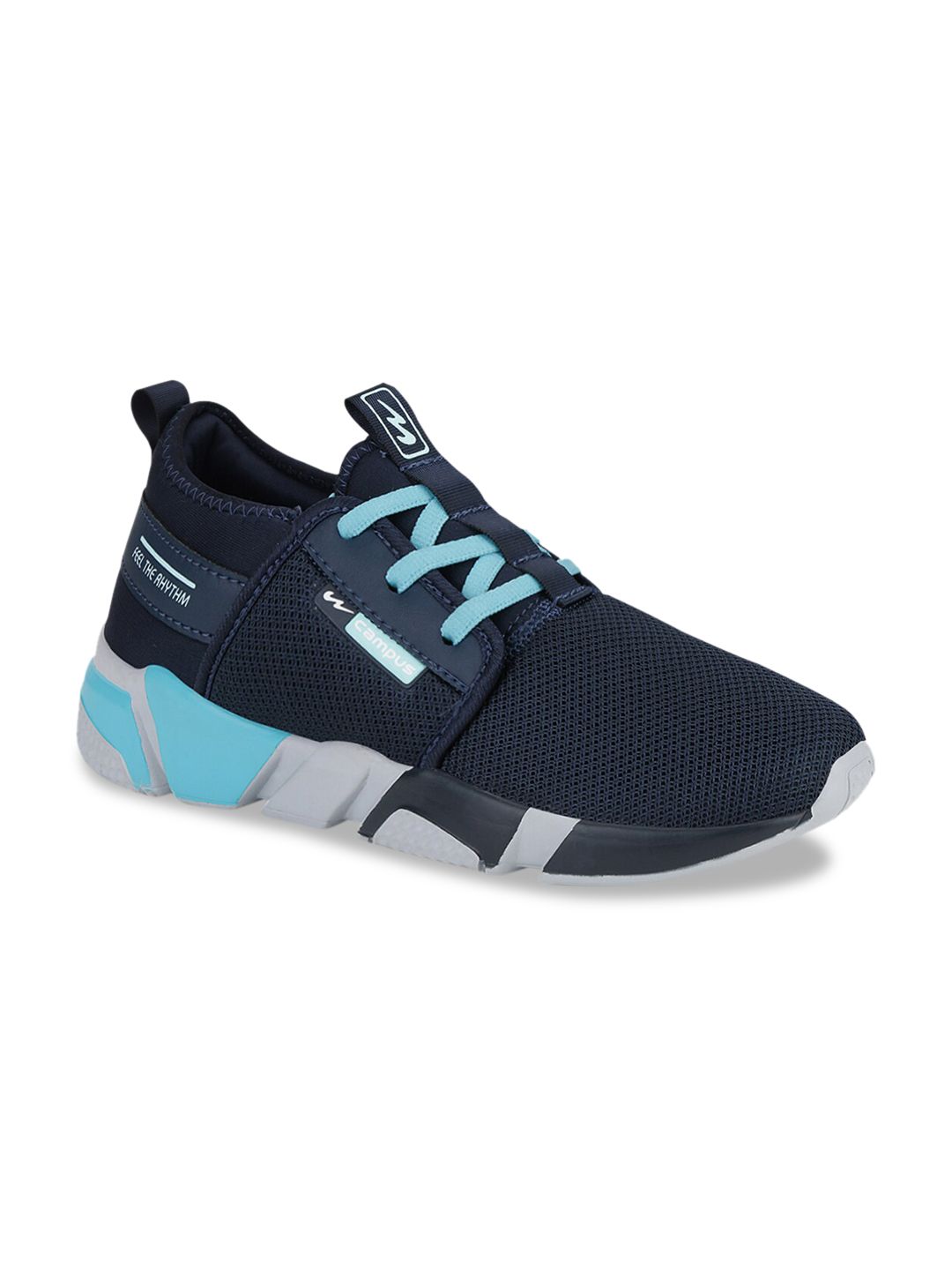 Campus Women Navy Blue Mesh Running Shoes Price in India