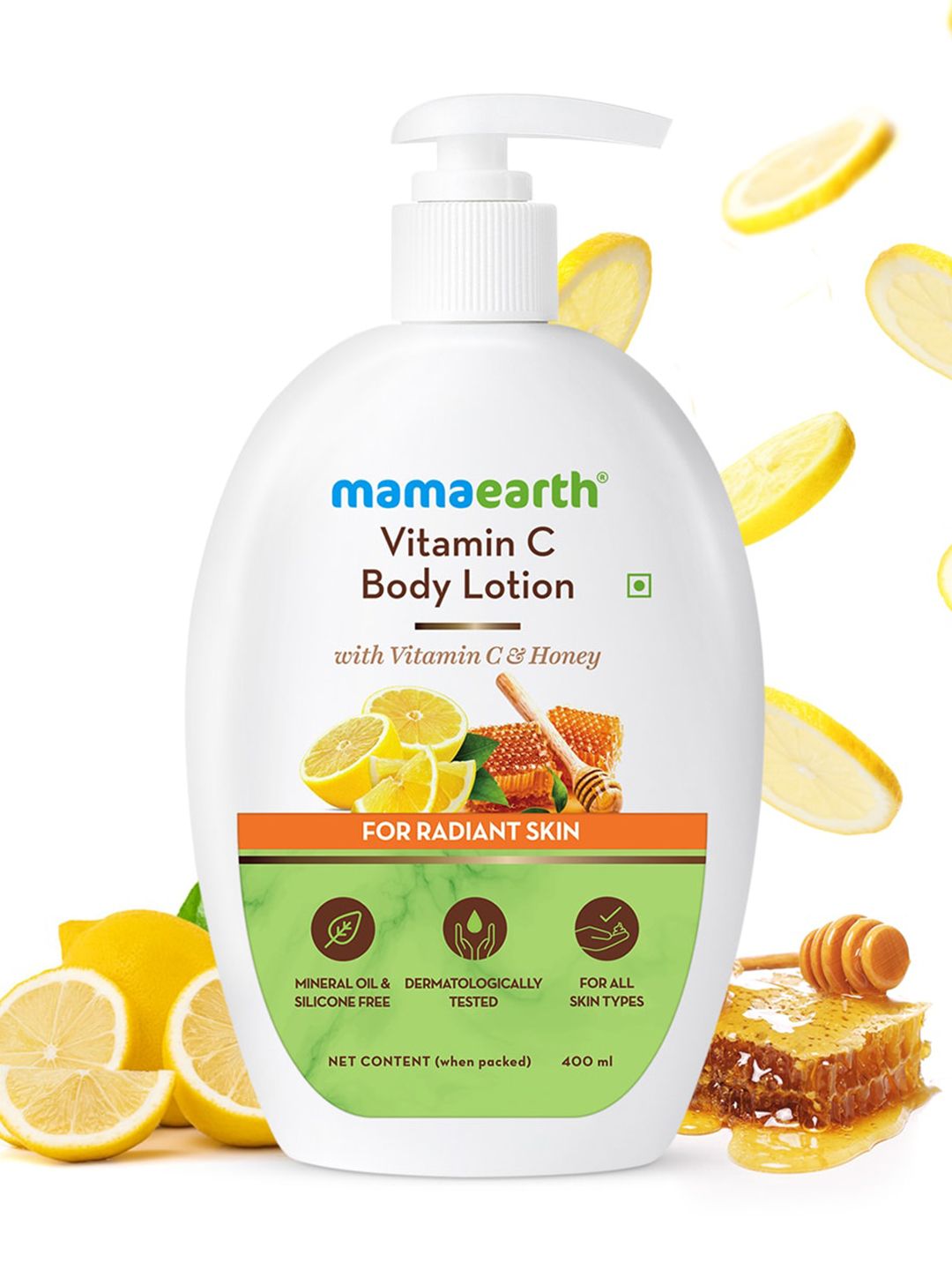 Mamaearth Unisex Vitamin C & Honey Body Lotion Radiant Skin 400 ml