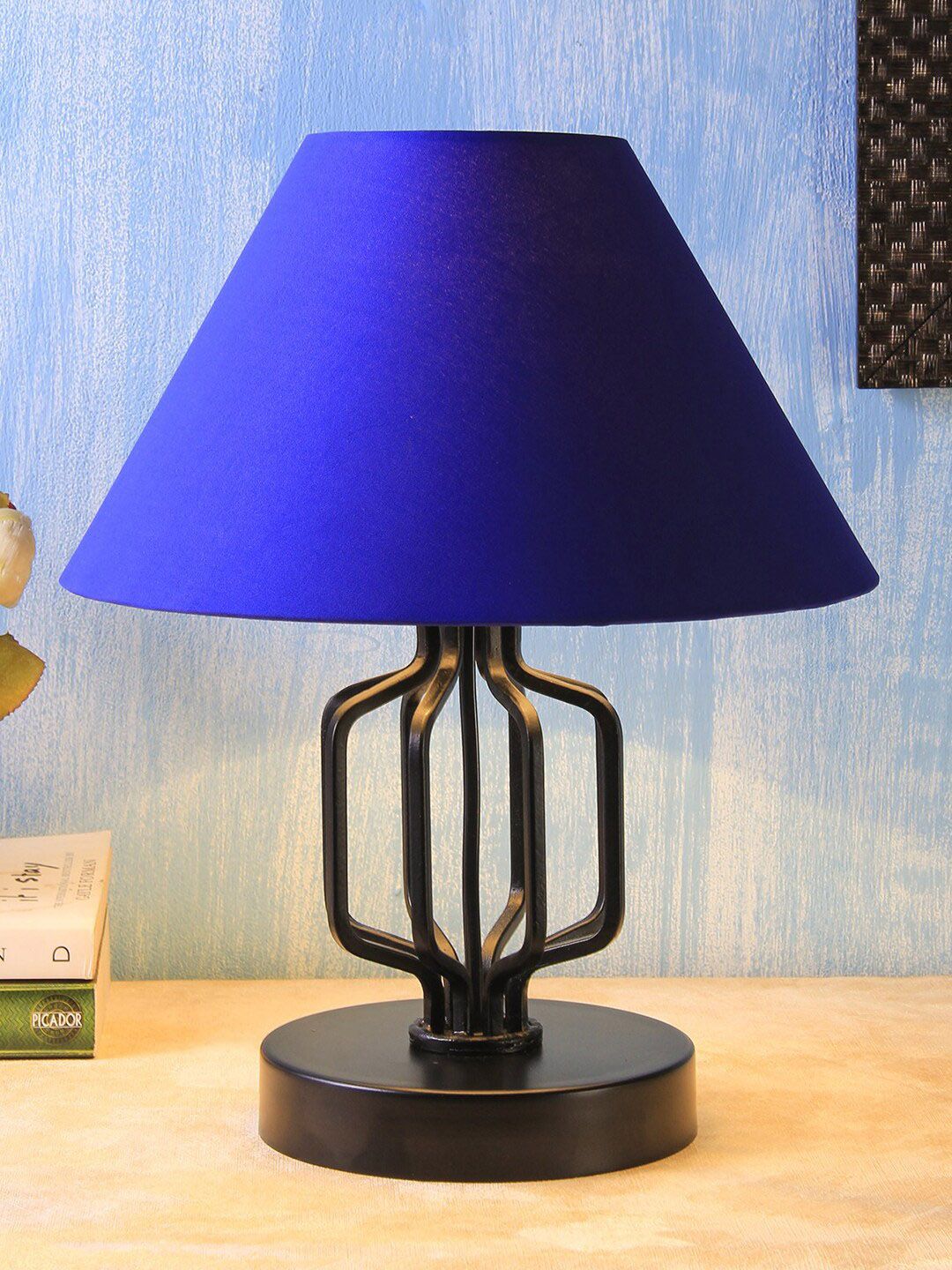 Devansh Warm Yellow Metal Frustum Solid High Quality Electrical Table Lamps