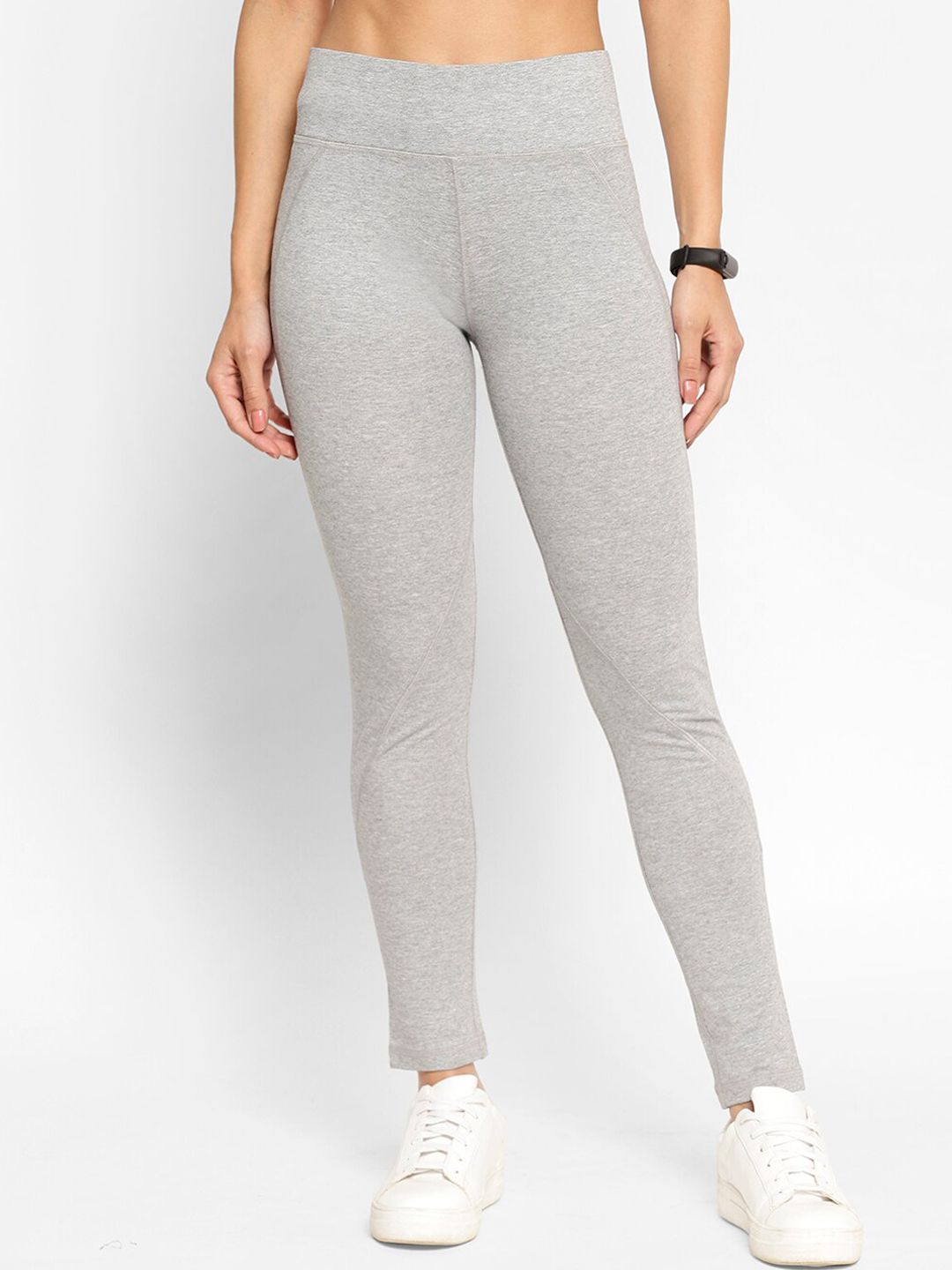 SAPPER Women Grey Solid Slim-Fit Track Pants Price in India