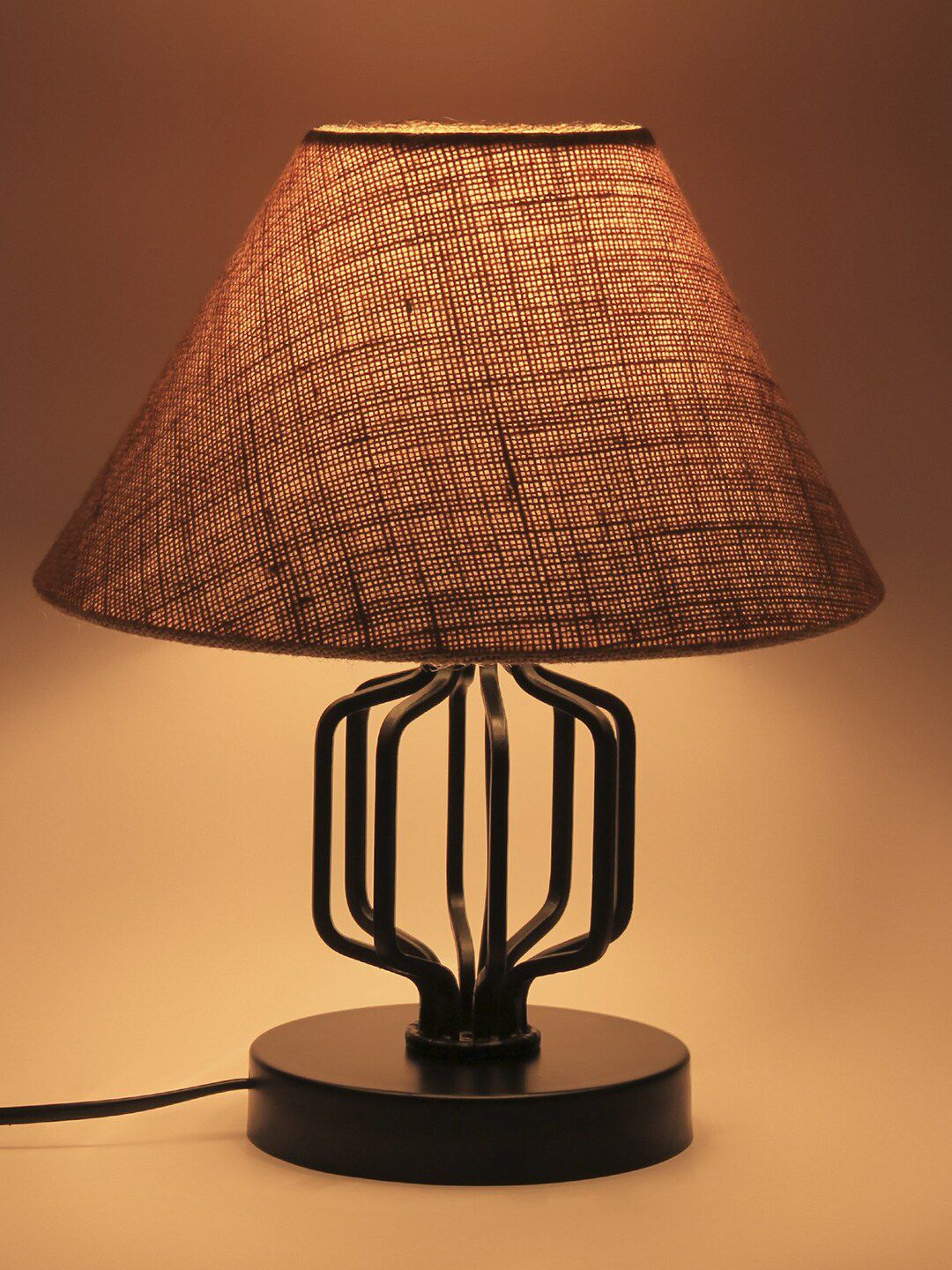 Devansh Warm Yellow Metal Spherical Solid High Quality Electrical Table Lamps