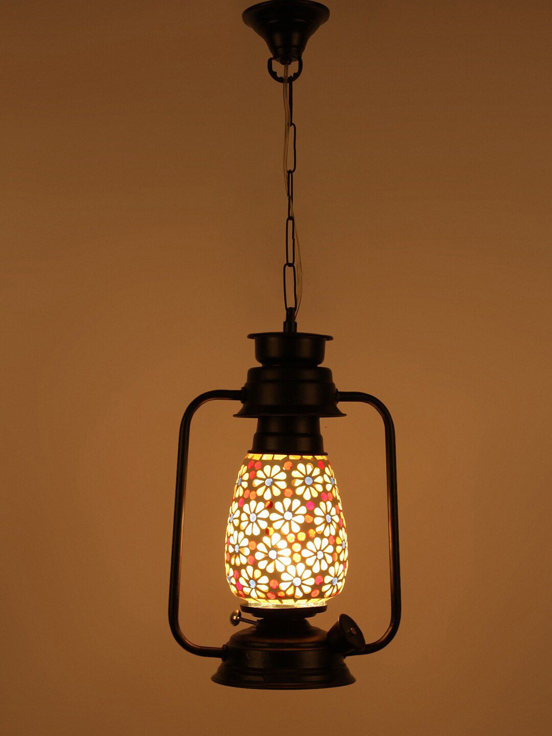 Devansh Black & Off-White Solid Contemporary Lantern Price in India