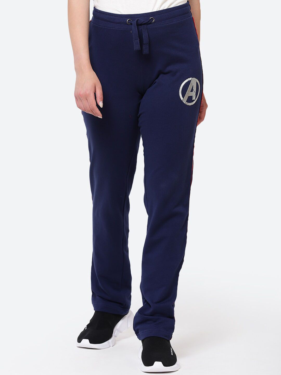 Free Authority Men Navy Blue Avengers Printed Track Pants Price in India