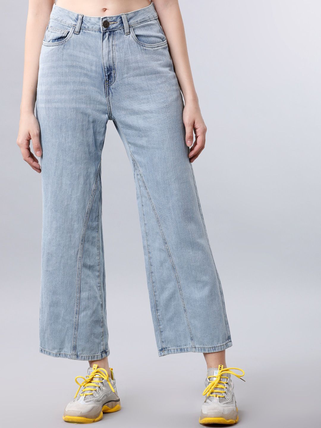 Tokyo Talkies Women Blue Flared High-Rise Clean Look Jeans Price in India