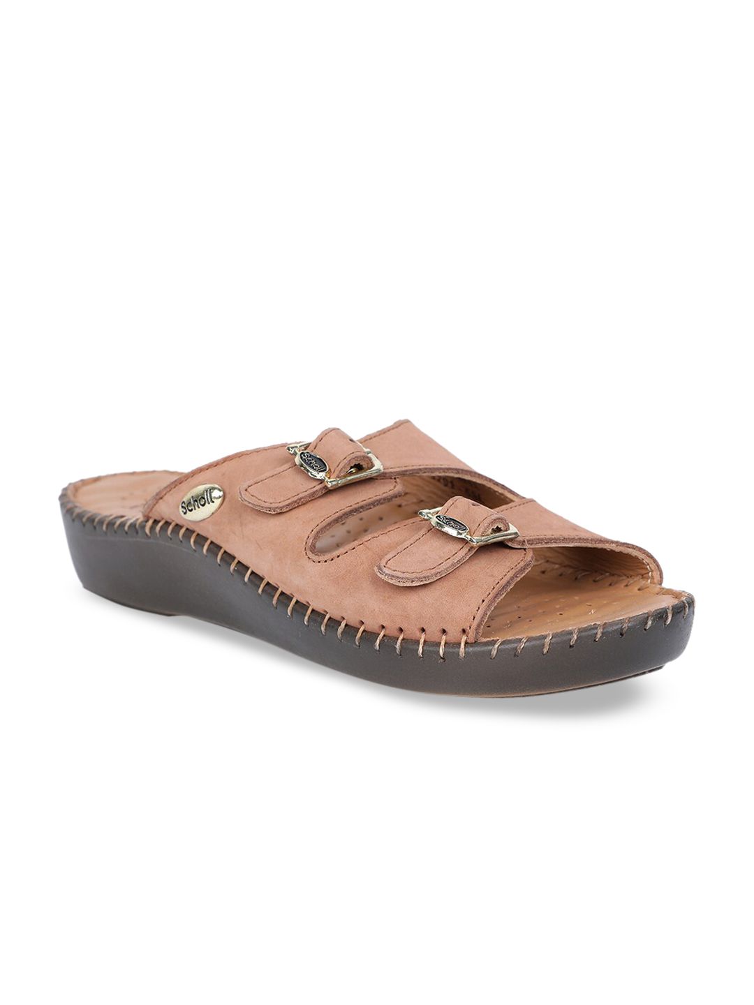 Scholl Women Brown Comfort Heeels Price in India