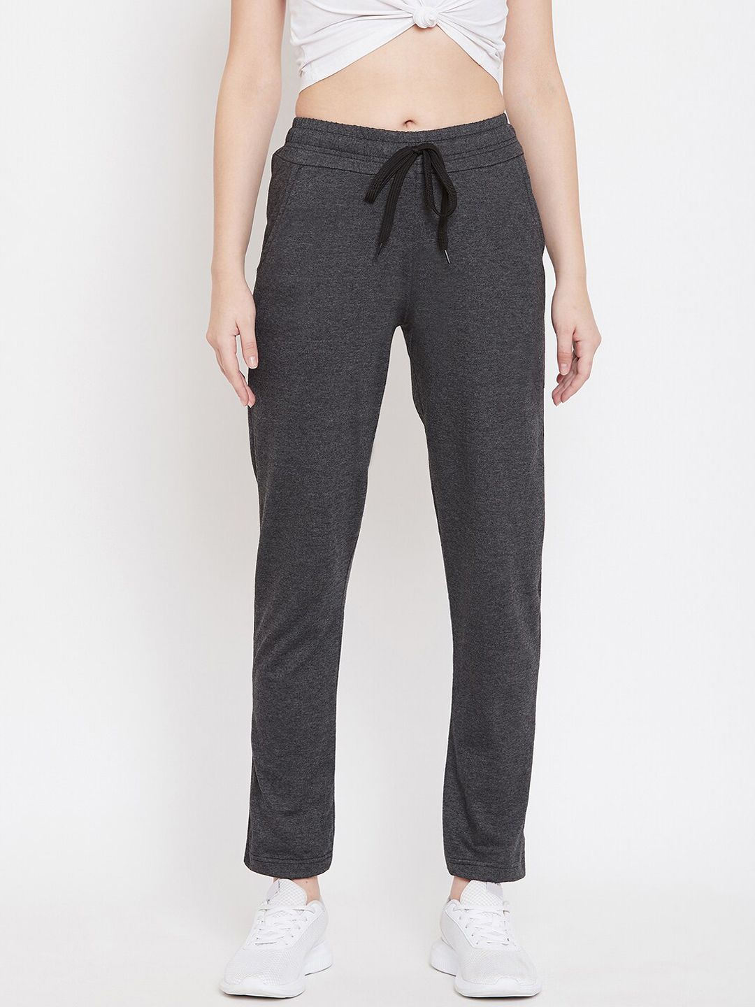 StyleStone Women Grey Solid Track Pants Price in India