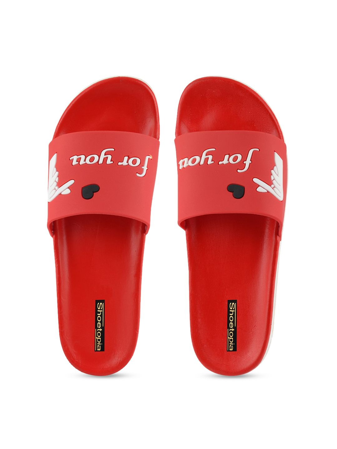 Shoetopia Women Red Printed Thong Flip-Flops Price in India