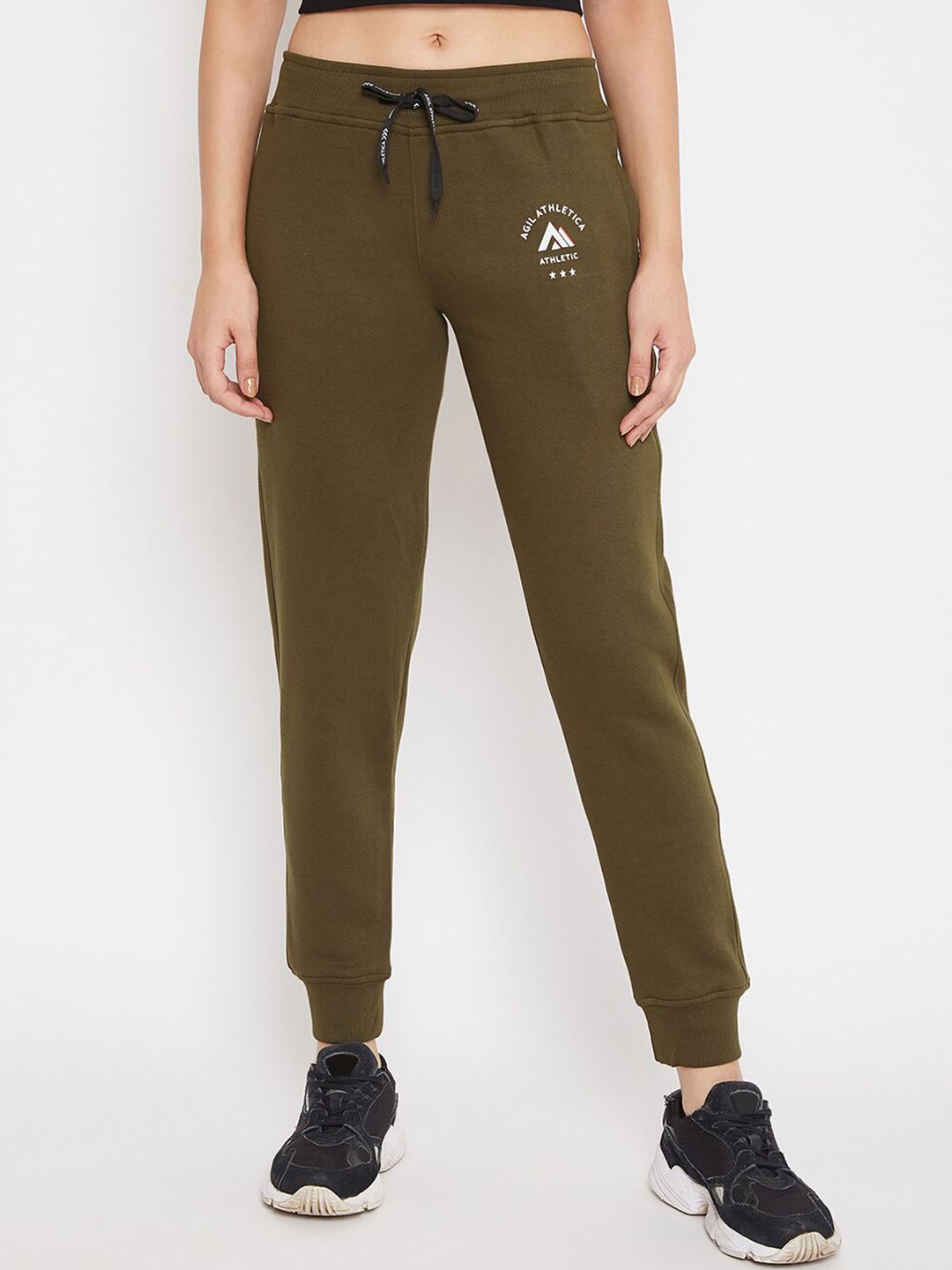 AGIL ATHLETICA Women Olive Green Energy Lite Joggers Price in India