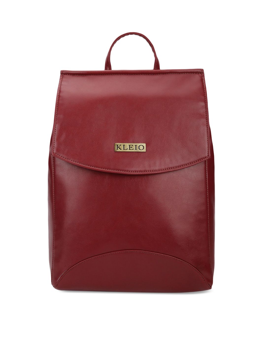 KLEIO Women Red Solid Backpack Price in India