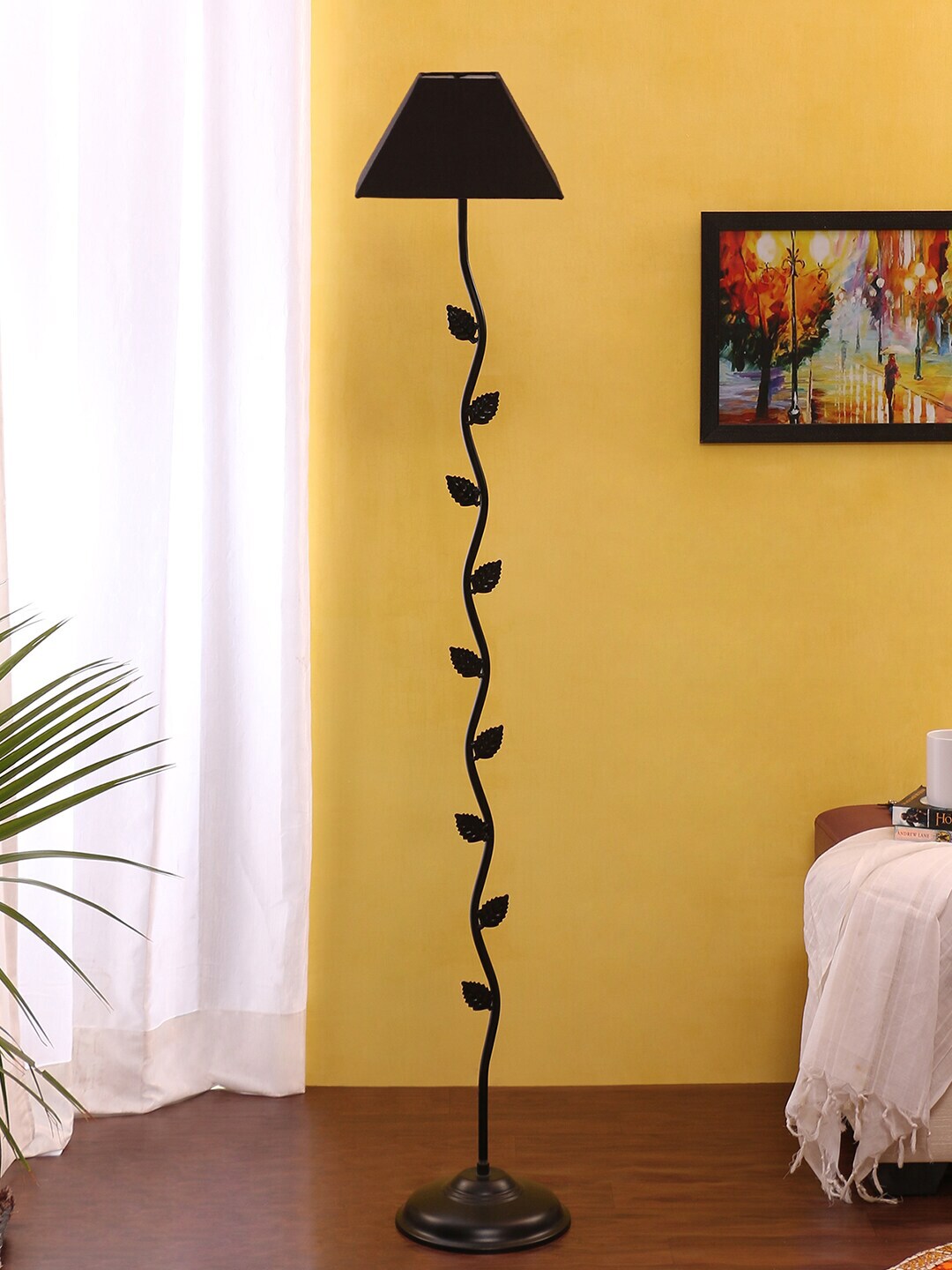 Devansh Black Solid Contemporary Club Lamp Price in India