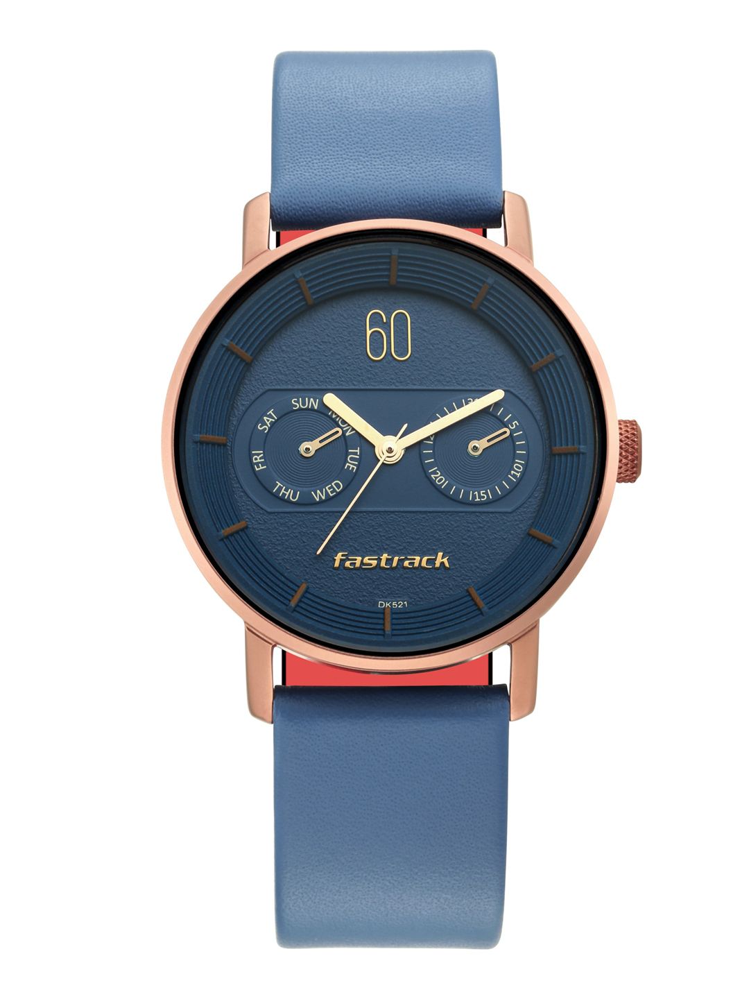 Fastrack Women Blue Leather Analogue Watch 6198QL01 Price in India