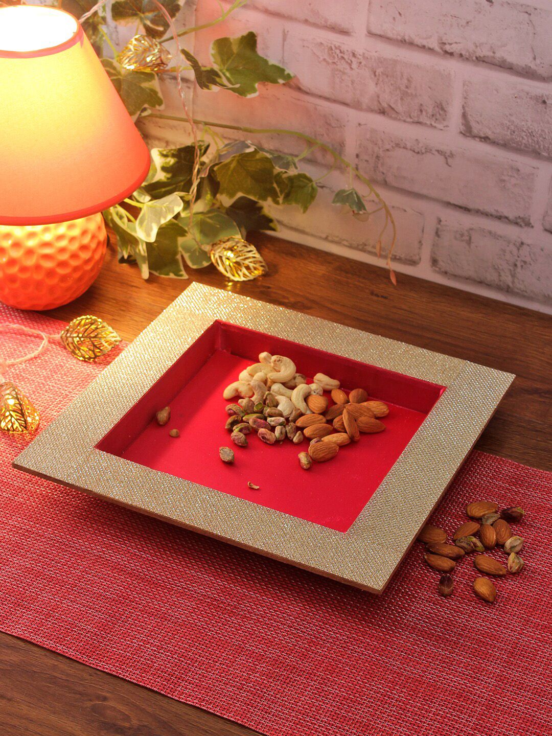Aapno Rajasthan Beige Wooden Tray Price in India