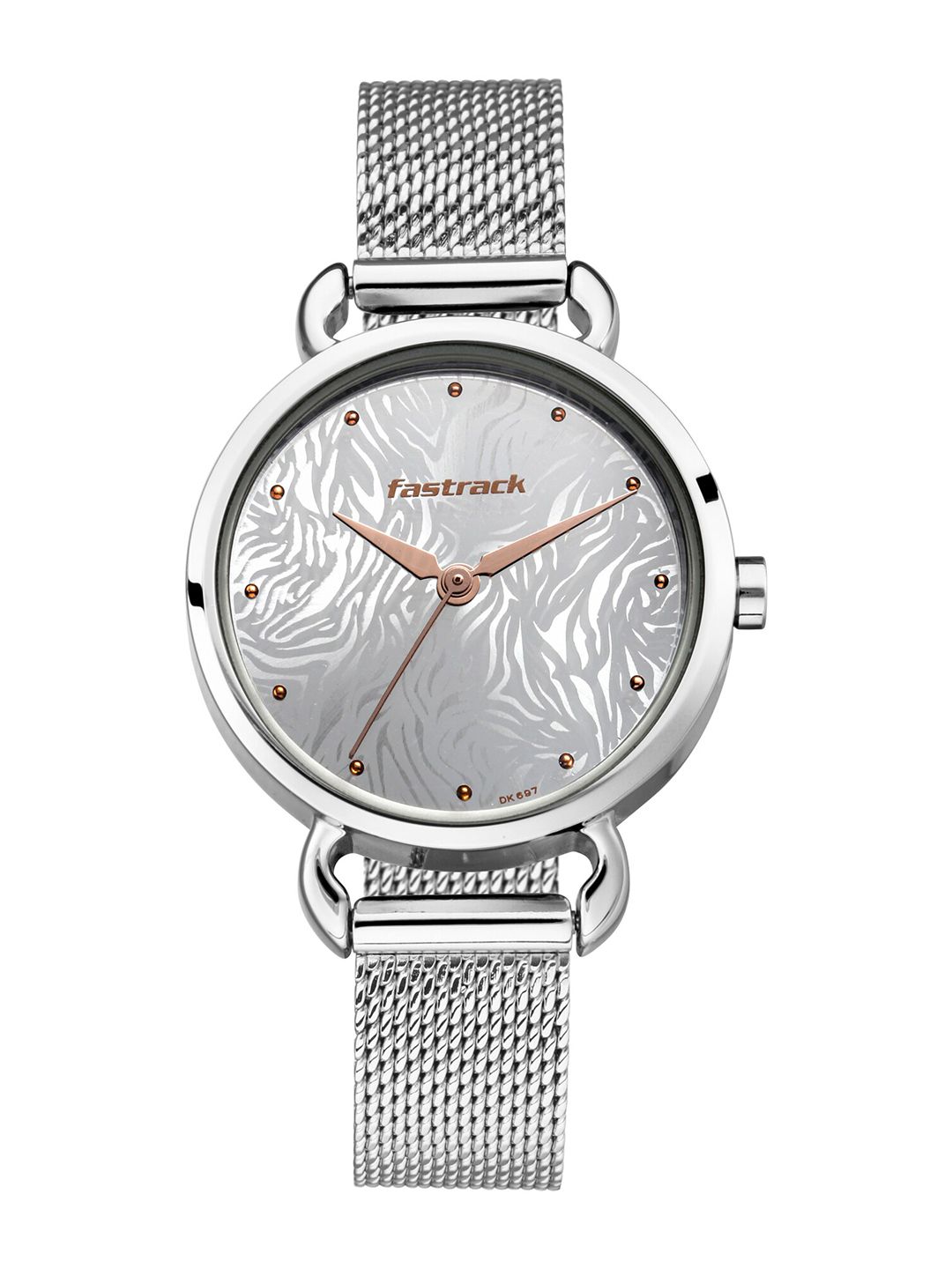 Fastrack Women Silver-Toned Analogue Watch 6221SM01 Price in India