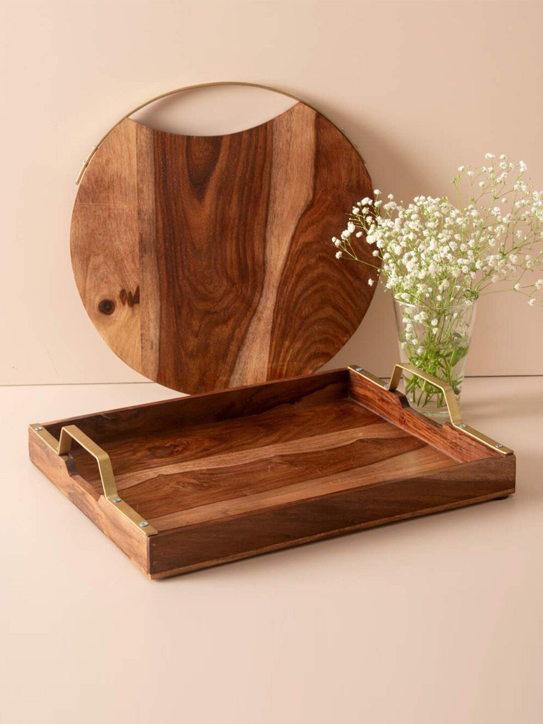 nestroots Brown Serving Platter and Serving Tray Price in India