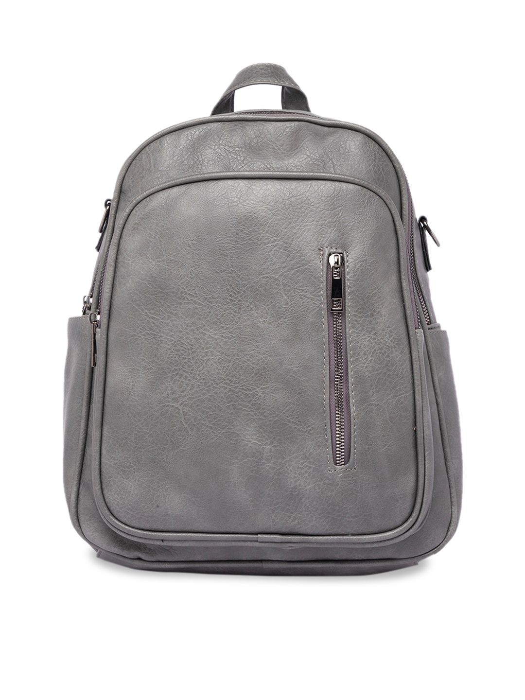 Satchel Bags Women Grey Solid Backpack Price in India