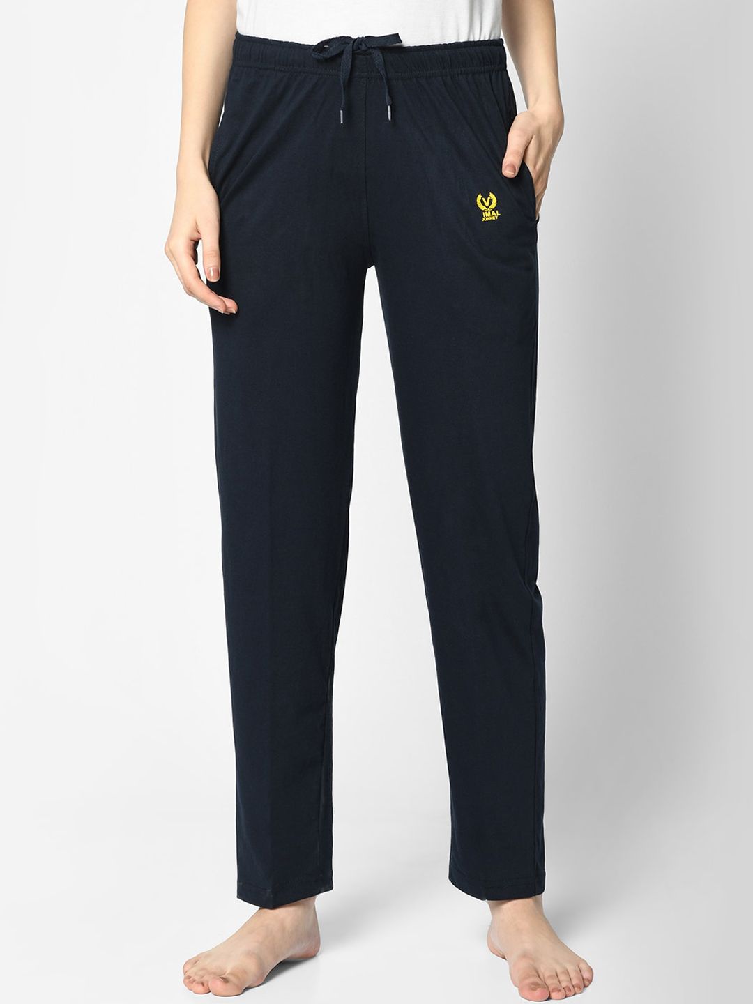 VIMAL JONNEY Women Blue Solid Lounge Pants Price in India