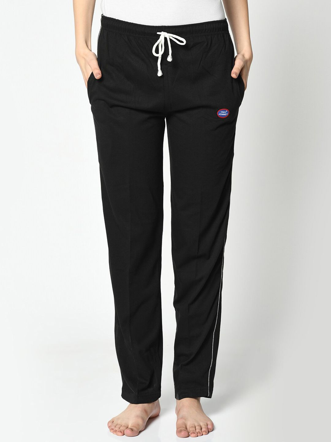 VIMAL JONNEY Women Black Solid Lounge Pants Price in India