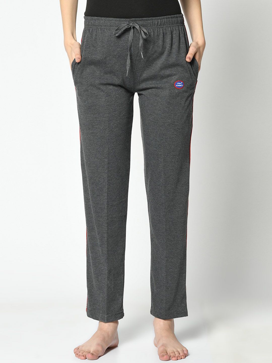 VIMAL JONNEY Women Grey Solid Lounge Pants Price in India