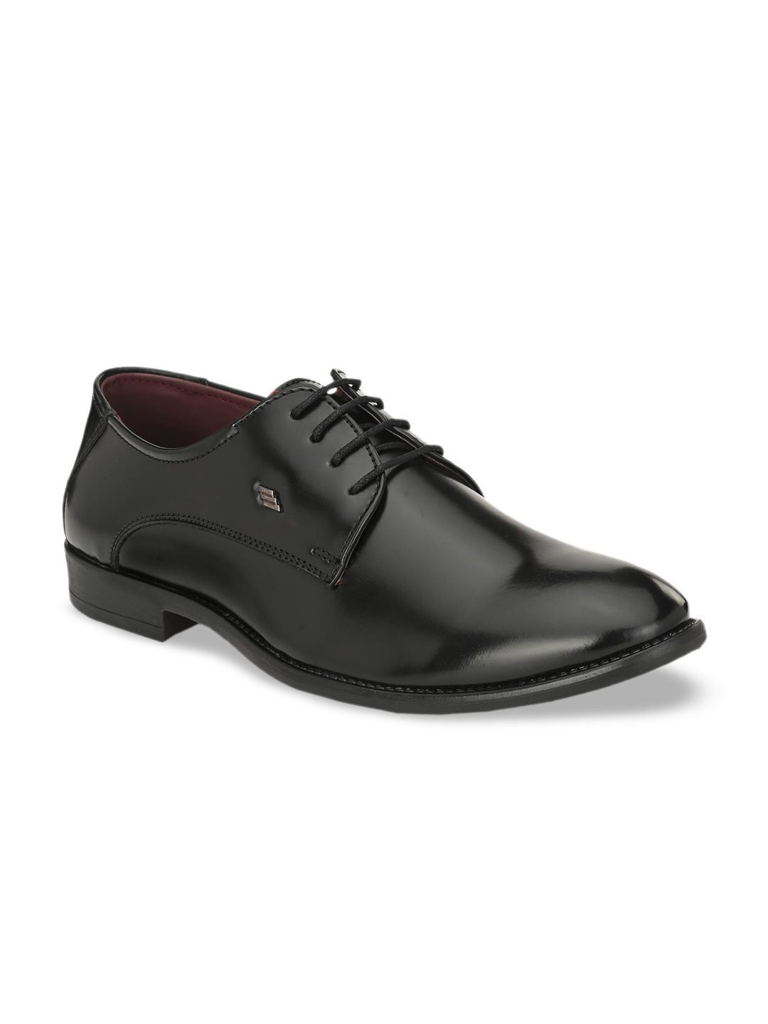 aadi Men Black Solid Formal Derbys